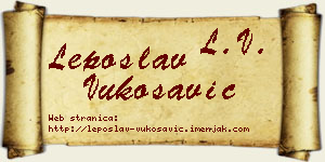 Leposlav Vukosavić vizit kartica